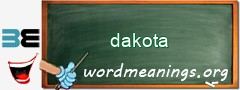 WordMeaning blackboard for dakota